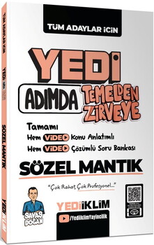  Yediiklim  Yedi Adımda Temelden Zirveye Sözel Mantık Video Konu Anlatımlı Video Çözümlü Soru Bankası