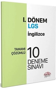  Editör Yayınları 8. Sınıf LGS İngilizce 1. Dönem 10 Deneme