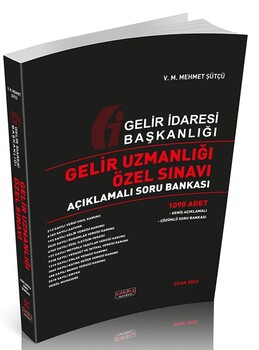  Savaş Yayınları Gelir Uzmanlığı Özel Sınavı Açıklamalı Soru Bankası