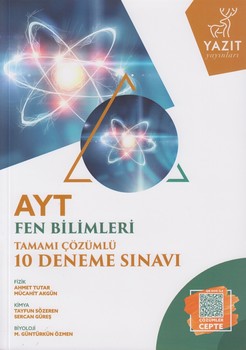  Yazıt Yayınları AYT Fen Bilimleri Tamamı Çözümlü 10 Deneme Sınavı