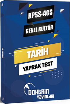  Doktrin Yayınları KPSS AGS Genel Kültür Tarih Yaprak Test