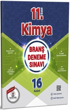  Özdebir Yayınları 11. Sınıf Kimya Branş Deneme Sınavı