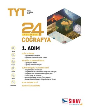  Sınav Yayınları TYT Coğrafya 24 Adımda Konu Anlatımlı Soru Bankası