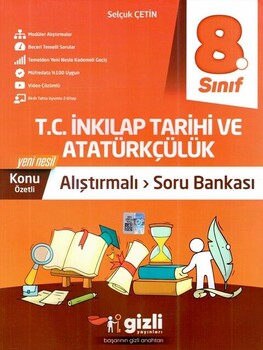  Gizli Yayınları 8. Sınıf İnkılap Tarihi ve Atatürkçülük Alıştırmalı Soru Bankası