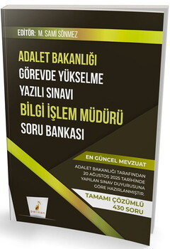  Pelikan Yayınları GYS Adalet Bakanlığı Görevde Yükselme Yazılı Sınavı Bilgi İşlem Müdürü Soru Bankası