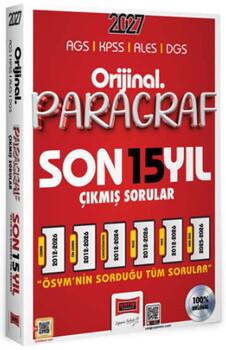 Yargı Yayınları 2027 AGS KPSS ALES DGS Orijinal Paragraf 15 Yıl Çıkmış Sorular
