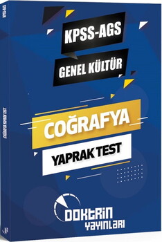 Doktrin Yayınları KPSS AGS Genel Kültür Coğrafya Yaprak Test