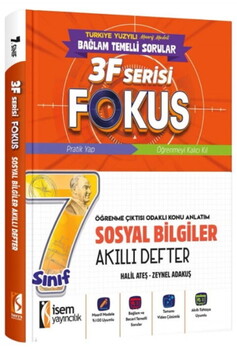 İsem Yayınları 7. Sınıf Sosyal Bilgiler 3F Fokus Akıllı Defter