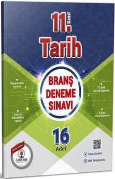  Özdebir Yayınları 11. Sınıf Tarih Branş Deneme Sınavı
