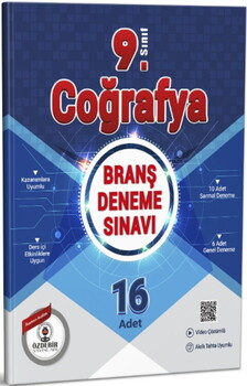  Özdebir Yayınları 9. Sınıf Coğrafya Branş Deneme Sınavı