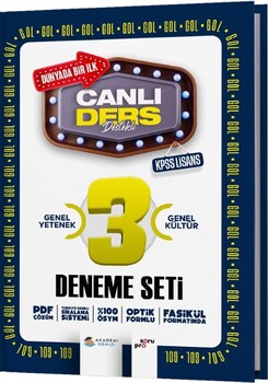  Akademi Denizi KPSS Lisans Genel Kültür Genel Yetenek 3 lü Deneme Seti