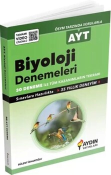  Aydın Yayınları AYT Biyoloji 30 lu Denemeleri