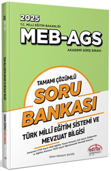  Data Yayınları 2025 MEB AGS Türk Milli Eğitim Sistemi ve Mevzuat Bilgisi Soru Bankası