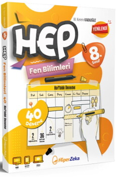  Hiper Zeka Yayınları 8. Sınıf Hep Fen Bilimleri 40 Haftalık Deneme