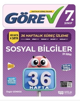 Nitelik Yayınları 7. Sınıf Görev Sosyal Bilgiler 36 Haftalık Süreç İzleme Kitabı
