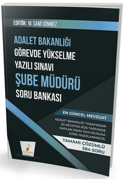  Pelikan Yayınları GYS Adalet Bakanlığı Görevde Yükselme Yazılı Sınavı Şube Müdürü Soru Bankası