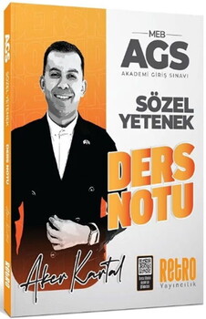  Retro Yayıncılık MEB AGS Sözel Yetenek Ders Notu
