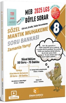 Sinan Kuzucu Yayınları 8. Sınıf Sözel Mantık Muhakeme Soru Bankası