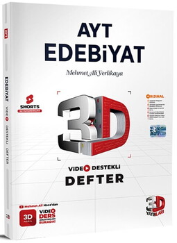 3D Yayınları AYT Edebiyat Video Destekli Defter
