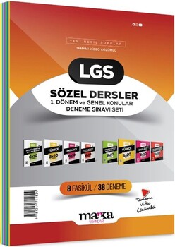  Marka Yayınları LGS Sözel Dersler 1. Dönem ve Genel Konular Deneme Sınavı Seti 8 Fasikül 38 Deneme