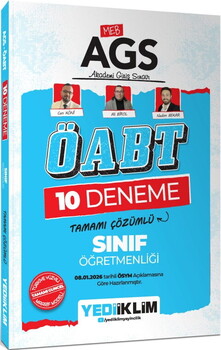  Yediiklim Yayınları MEB AGS ÖABT Sınıf Öğretmenliği Tamamı Çözümlü 10 Deneme Sınavı