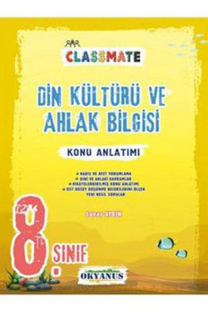  Okyanus Yayınları 8. Sınıf Classmate Din Kültürü ve Ahlak Bilgisi Konu Anlatımlı