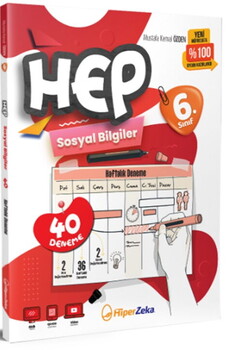  Hiper Zeka Yayınları 6. Sınıf Hep Sosyal Bilgiler 40 Haftalık Deneme