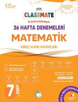  Okyanus Yayınları 7. Sınıf Matematik Classmate 36 Hafta Denemeleri