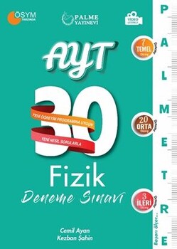  Palme Yayınları AYT Fizik Palmetre Serisi 30 Deneme