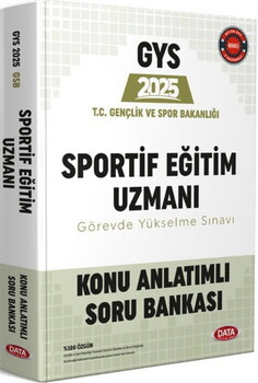  Data Yayınları 2025 GYS T.C. Gençlik ve Spor Bakanlığı Sportif Eğitim Uzmanı Konu Anlatımlı Soru Bankası