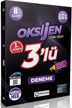  Oksijen Yayınları 8. Sınıf LGS 1.dönem 3 lü Deneme