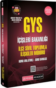  Pegem Yayınları 2026 GYS İçişleri Bakanlığı İlçe Sivil Toplumla İlişkiler Müdürü Konu Anlatımlı Soru Bankası