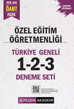 Pegem Yayınları 2026 MEB AGS ÖABT Özel Eğitim Öğretmenliği Tamamı Çözümlü Türkiye Geneli 1-2-3 Deneme Seti