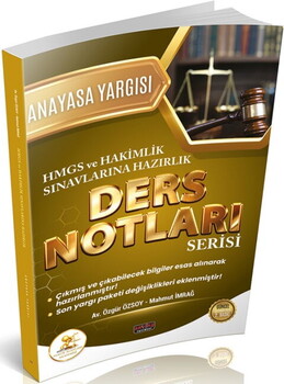 Savaş Yayınları HUKAL HMGS HAKİMLİK Anayasa Yargısı Ders Notları
