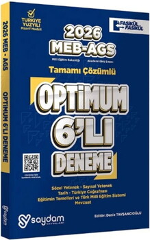  Saydam Yayınları 2026 MEB AGS Tüm Dersler Optimum Fasikül Çözümlü 6 Deneme