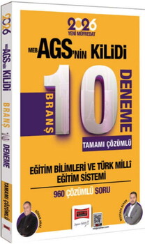 Yargı Yayınları 2026 MEB AGS nin Kilidi Eğitim Bilimleri Tamamı Çözümlü 10 Branş Deneme