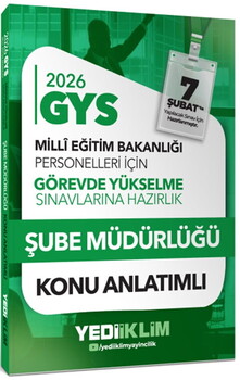  Yediiklim Yayınları 2026 MEB GYS Şube Müdürlüğü Konu Anlatımı