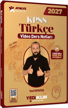 Yediiklim Yayınları 2027 KPSS Atölye Serisi Genel Yetenek Türkçe Video Ders Notları