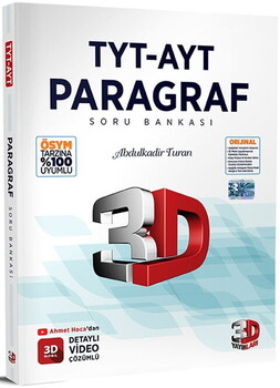  3D Yayınları TYT AYT Paragraf Soru Bankası