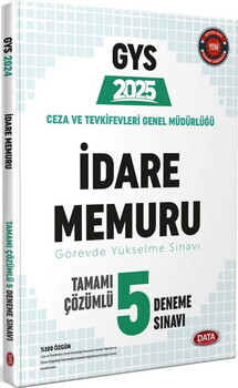  Data Yayınları 2025 Ceza ve Tevkifevleri İdare Memuru GYS Tamamı Çözümlü 5 Deneme