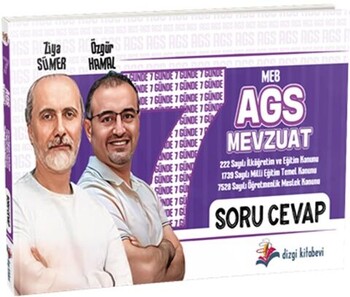  Dizgi Kitap 2025 MEB AGS 7 Günde Mevzuat Soru Cevap Doğru Yanlış Boşluk Doldurma Defteri