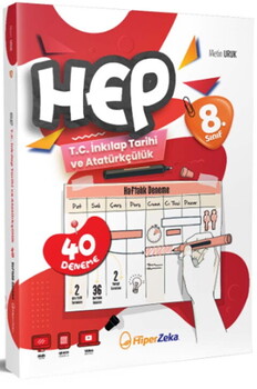  Hiper Zeka Yayınları 8. Sınıf Hiper T.C. İnkılap Tarihi ve Atatürkçülük 40 Haftalık Deneme