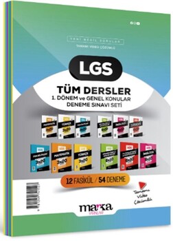  Marka Yayınları  8. Sınıf LGS 1. Dönem ve Genel Konular Tüm Dersler Deneme Sınavı