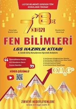  Omage Yayınları 7 den 8 e LGS Fen Bilimleri Hazırlık Kitabı