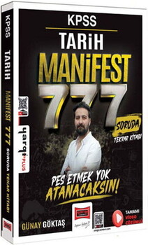 Yargı Yayınları KPSS Tarih Manifest Serisi 777 Soruda Tamamı Video Çözümlü Tekrar Kitabı