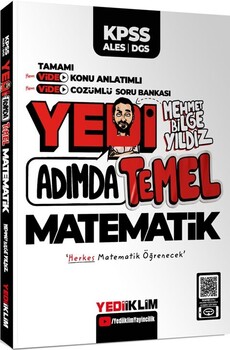  Yediiklim  KPSS ALES DGS Yedi Adımda Temel Matematik Video Konu Anlatımlı Video Çözümlü Soru Bankası