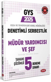  Data Yayınları 2025 Ceza ve Tevkifevleri Denetimli Serbestlik Müdür Yardımcılığı ve Şeflik GYS Tamamı Çözümlü 5 Deneme