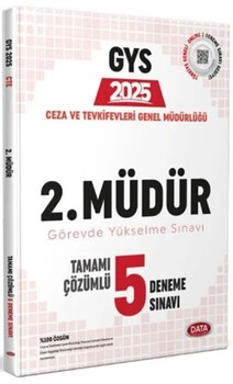  Data Yayınları 2025 GYS Ceza ve Tevkifevleri 2. Müdür Tamamı Çözümlü 5 Deneme Sınavı
