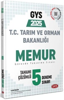  Data Yayınları 2025 GYS Tarım ve Orman Bakanlığı Memur Tamamı Çözümlü 5 Deneme Sınavı
