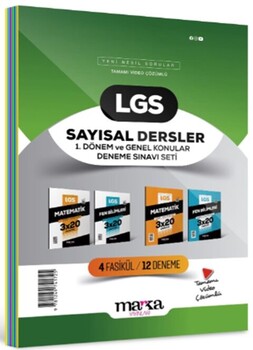  Marka Yayınları  8. Sınıf LGS Sayısal Dersler 1. Dönem ve Genel Konular Deneme Sınavı